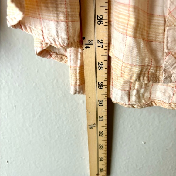 We The Free Peach Plaid Button-Down Shirt - Picture 6 of 6